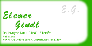 elemer gindl business card